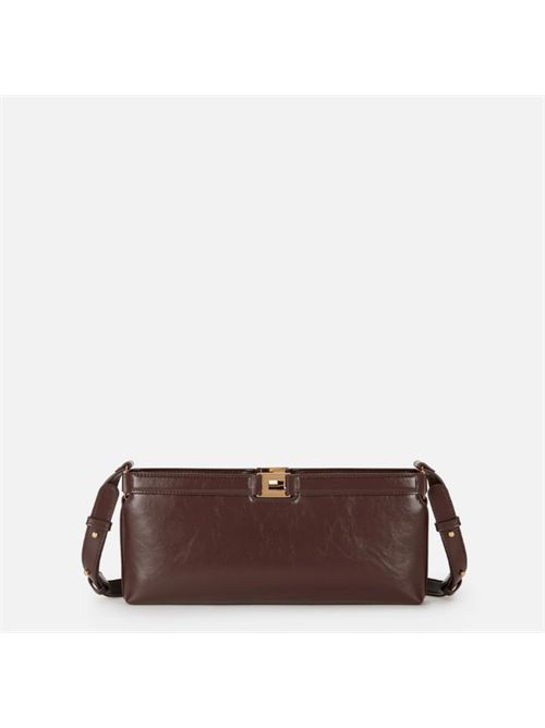 NAPLAK - EFFECT BAG ELISABETTA FRANCHI | BS17A61E2EV9 dark chocolate